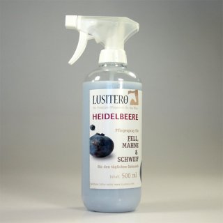 LUSITERO Heidelbeere - Mähnenspray mit Heidelbeer-Duft - 500 ml Sprühflasche